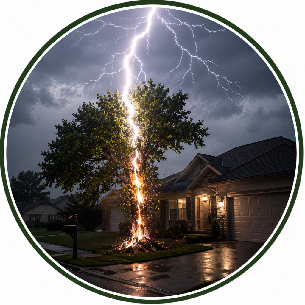 lightning strike tree